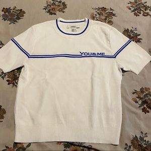 White “You & Me” shirt